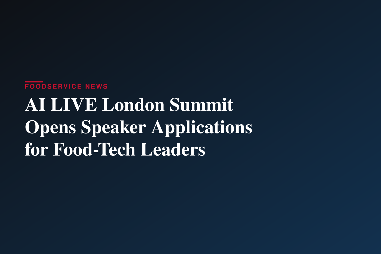 AI LIVE Announces First Speakers and Invites AI Leaders to Take the Stage