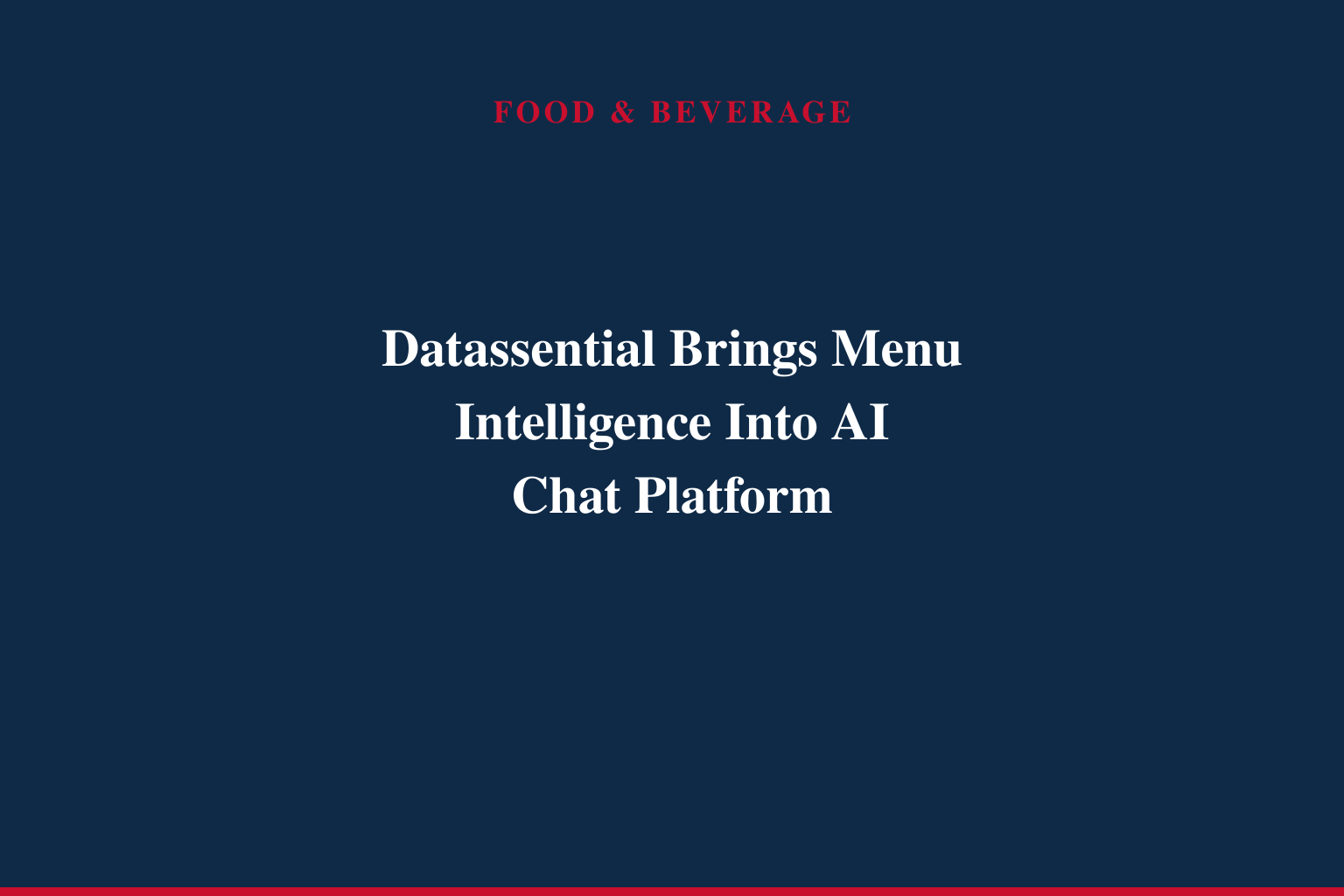 Datassential Unifies Menu, Consumer, and Research Intelligence Through AI Chat