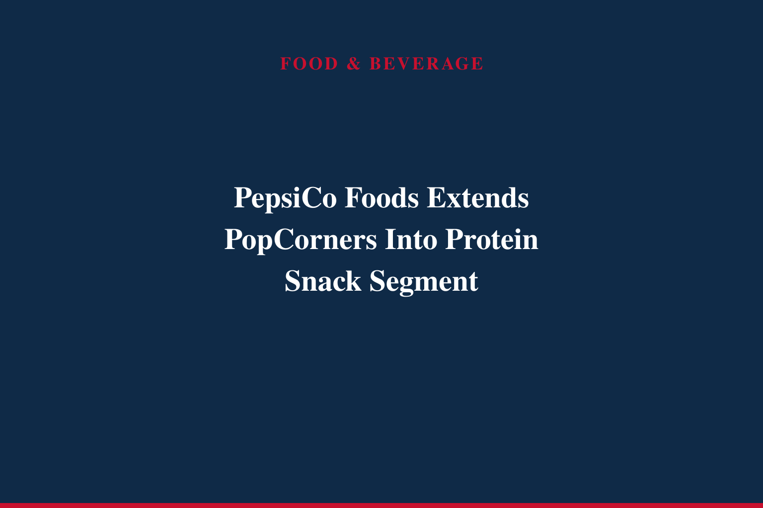 /C O R R E C T I O N -- PepsiCo Foods U.S./