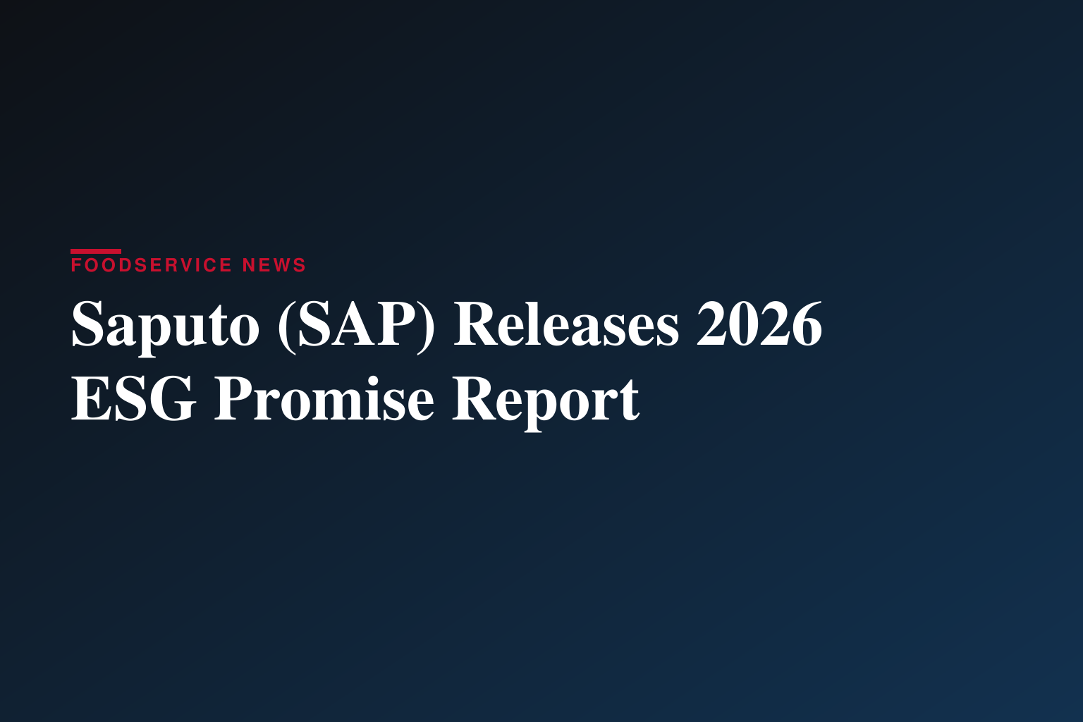 Saputo publie son Rapport de la promesse 2026