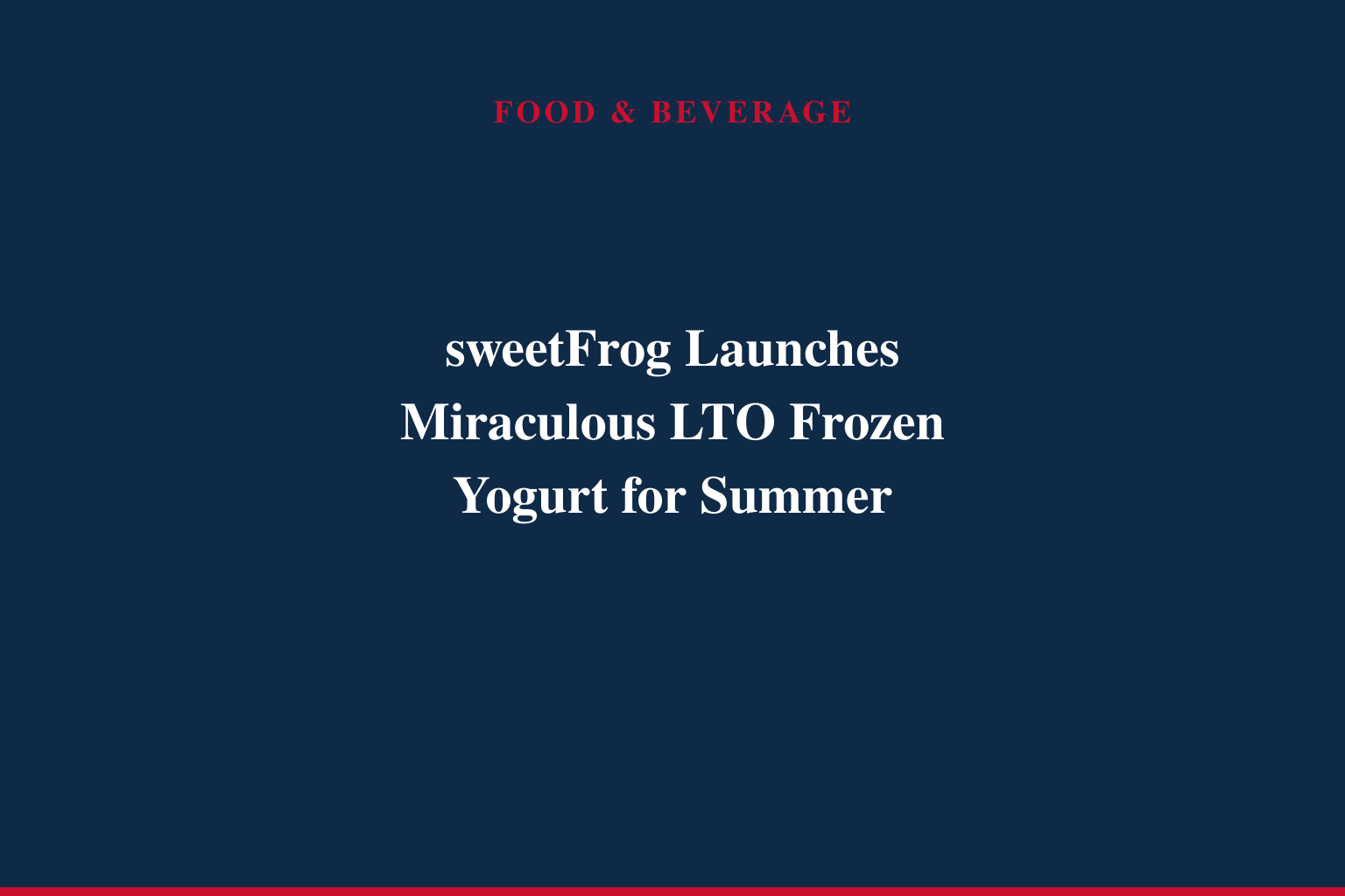 Treat Yourself Like a Hero This Summer with sweetFrog® x Miraculous® Limited-Time Frozen Yogurt